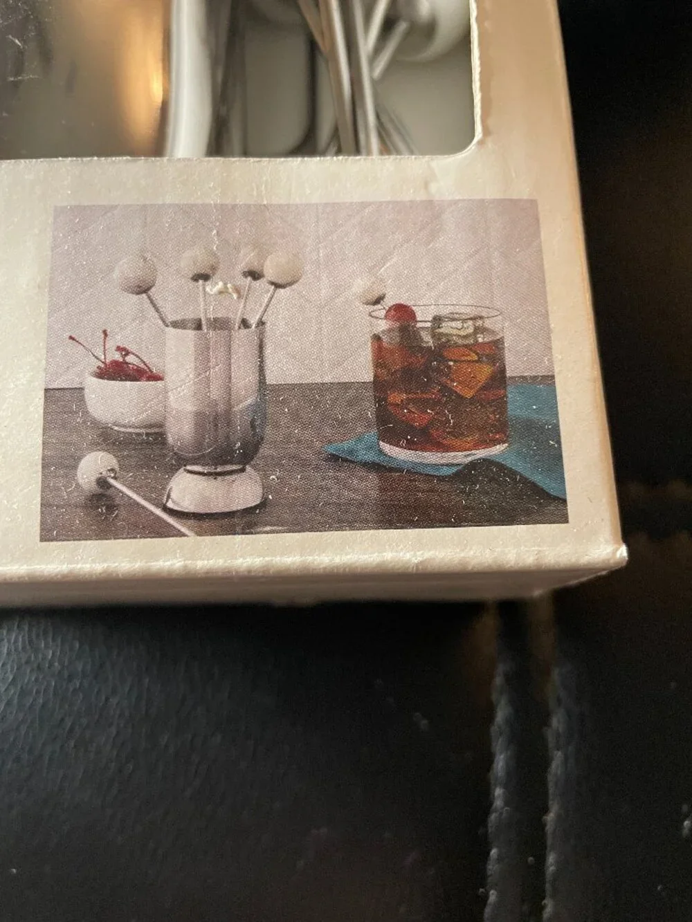 7pc Stainless Steel Cocktail Picks with Holder Silver - Threshold™-NWT